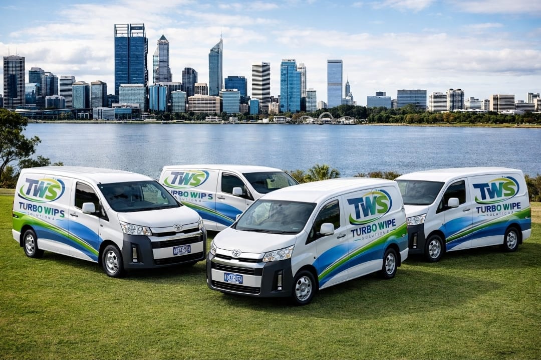 Professional cleaning team at work